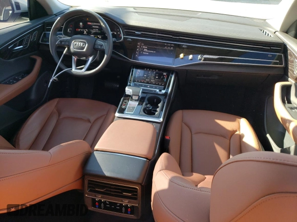 2023 Audi Q8 Premium Plus with VIN WA1EVBF13PD016600, listed as a Copart auction lot 72583044 with 31,983 mi miles and Salvage title. Bid and sale history available at DreamBid. Image 8.