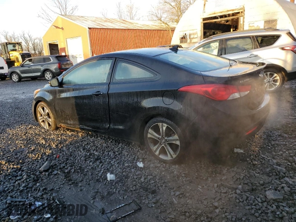 2013 Hyundai Elantra Coupe GS PZEV with VIN KMHDH6AE3DU007266, listed as a Copart auction lot 85225144 with 162,262 mi miles and Salvage Title. Bid and sale history available at carsss.com. Image 2.