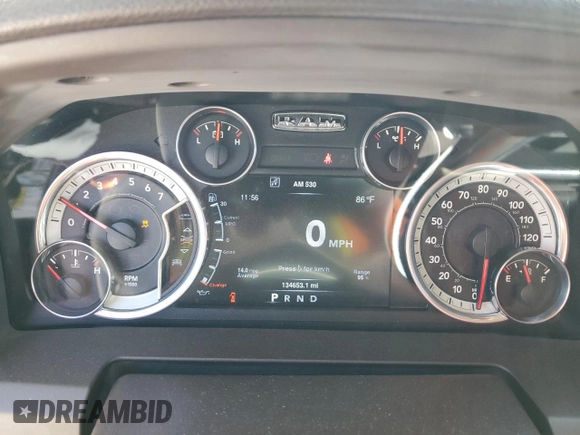 2016 Ram 1500 Lone Star with VIN 3C6RR6LT9GG288250, listed as a Copart auction lot 52195815 with 134,653 mi miles and Salvage Title. Bid and sale history available at carsss.com. Image 9.