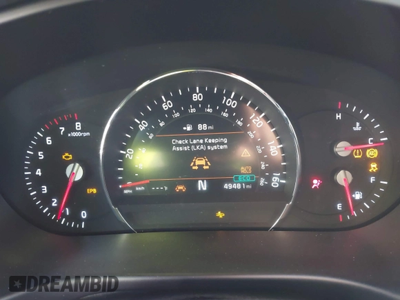 2019 Kia Sorento EX Sport V6 with VIN 5XYPH4A52KG603439, listed as a IAAI auction lot 41784097 with 49,481 mi miles. Bid and sale history available at carsss.com. Image 7.