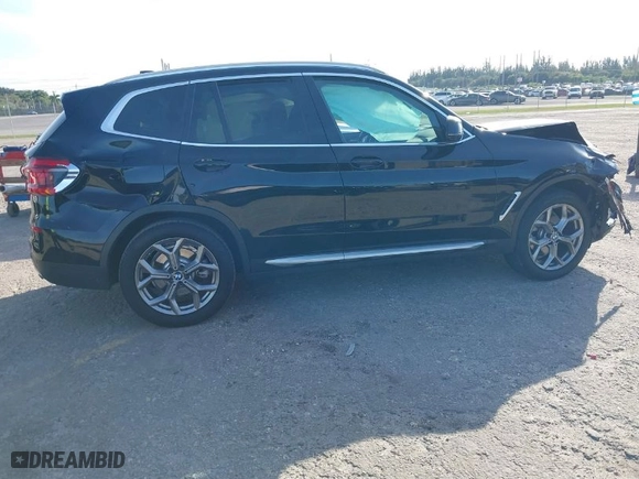 2021 BMW X3 sDrive30i with VIN 5UXTY3C06M9H54834, listed as a IAAI auction lot 41254428 with 28,987 mi miles. Bid and sale history available at carsss.com. Image 4.