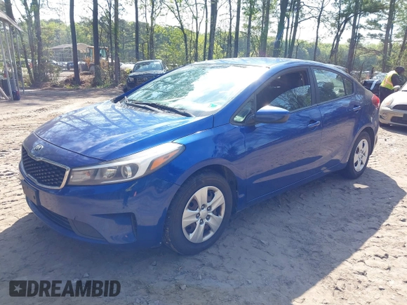 2017 Kia Forte LX with VIN 3KPFK4A70HE052223, listed as a IAAI auction lot 42036382 with 136,671 mi miles. Bid and sale history available at carsss.com. Image 2.