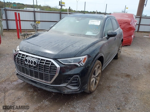 2021 Audi Q3 S line Premium Plus with VIN WA1EECF36M1035047, listed as a IAAI auction lot 41022721 with 55,634 mi miles. Bid and sale history available at carsss.com. Image 17.