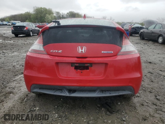 2011 Honda CR-Z EX with VIN JHMZF1D61BS007670, listed as a Copart auction lot 51850135 with 61,862 mi miles and Salvage Title. Bid and sale history available at carsss.com. Image 6.
