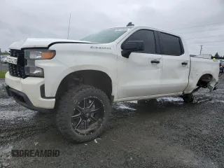 2019 Chevrolet Silverado 1500 Custom with VIN 3GCPYBEH7KG227329, listed as a Copart auction lot 50712934 with 99,428 mi miles and Salvage Title. Bid and sale history available at DreamBid. Image 1.