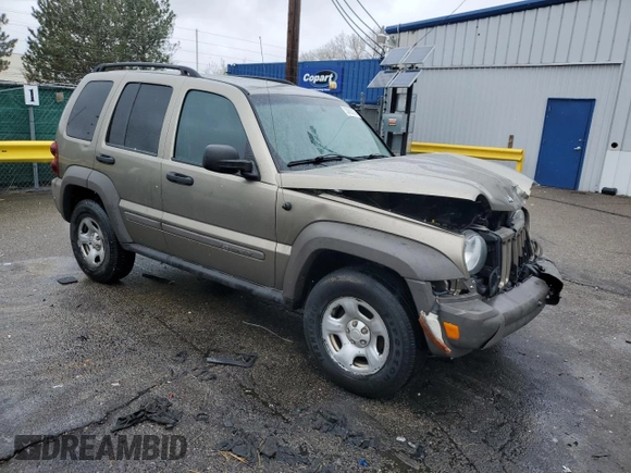 2007 Jeep Liberty Sport with VIN 1J4GL48K07W575218, listed as a Copart auction lot 53886375 with 187,317 mi miles and Salvage Title. Bid and sale history available at DreamBid. Image 4.
