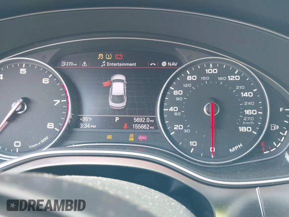 2012 Audi A7 Premium Plus with VIN WAUYGAFC0CN087604, listed as a IAAI auction lot 42747927 with 155,662 mi miles and . Bid and sale history available at DreamBid. Image 7.