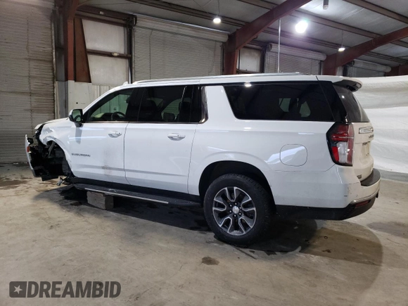 2021 Chevrolet Suburban LT z VIN 1GNSKCKD1MR392290, wystawiony jako Copart lot #46034315 z przebiegiem 63 759 mil mil oraz Szkoda całkowita • Salvage title. Historia ofert i sprzedaży dostępna na DreamBid. Obrazek 2.