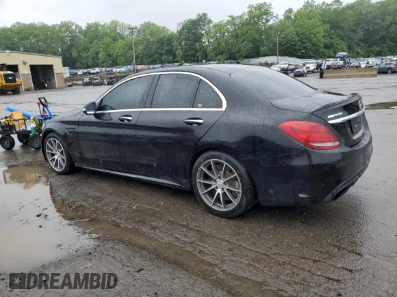 2018 Mercedes-Benz C 63 AMG with VIN 55SWF8GBXJU273169, listed as a Copart auction lot 60124405 with 55,440 mi miles and Salvage title. Bid and sale history available at DreamBid. Image 2.