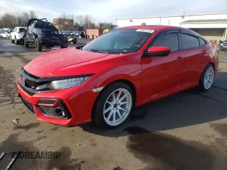 2020 Honda Civic Si with VIN 2HGFC1E55LH708144, listed as a Copart auction lot 50461515 with 53,061 mi miles and Salvage Title. Bid and sale history available at DreamBid. Image 1.
