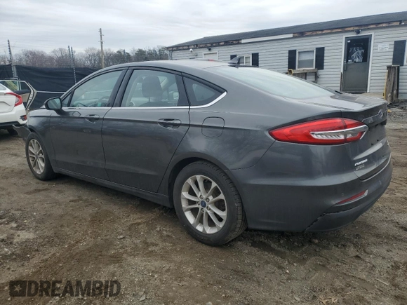 2020 Ford Fusion SE with VIN 3FA6P0HD9LR165097, listed as a Copart auction lot 43706455 with 44,281 mi miles and Salvage Title. Bid and sale history available at carsss.com. Image 2.