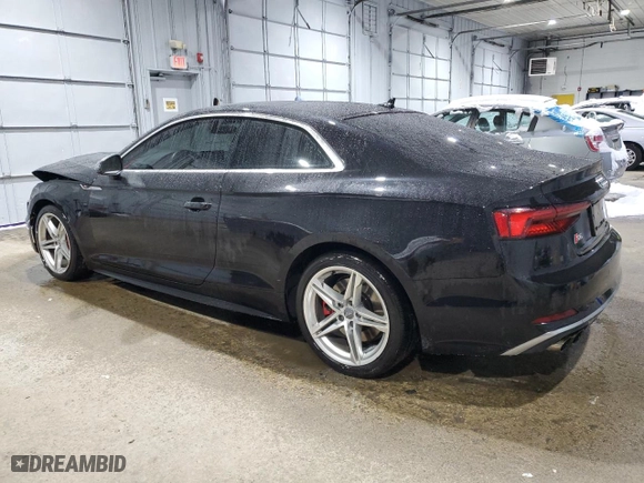 2019 Audi S5 Coupe Premium Plus with VIN WAUP4AF58KA080816, listed as a Copart auction lot 43336615 with 52,684 mi miles and Salvage Title. Bid and sale history available at carsss.com. Image 2.