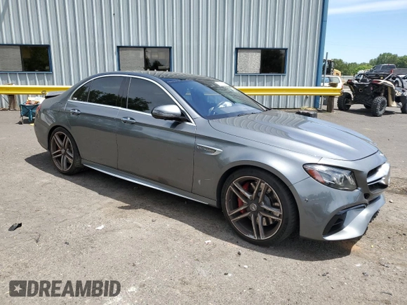 2018 Mercedes-Benz E-Class AMG E 63 S with VIN WDDZF8KB8JA258044, listed as a Copart auction lot 58792094 with 0 mi miles and Salvage Title. Bid and sale history available at carsss.com. Image 4.