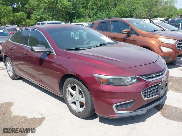 2016 Chevrolet Malibu LS with VIN 1G1ZB5ST9GF253095, listed as a IAAI auction lot 41992542 with 121,749 mi miles. Bid and sale history available at carsss.com. Image 1.