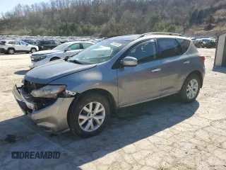 2012 Nissan Murano SL with VIN JN8AZ1MW2CW202729, listed as a Copart auction lot 47883245 with 163,818 mi miles and Salvage Title. Bid and sale history available at carsss.com. Image 1.