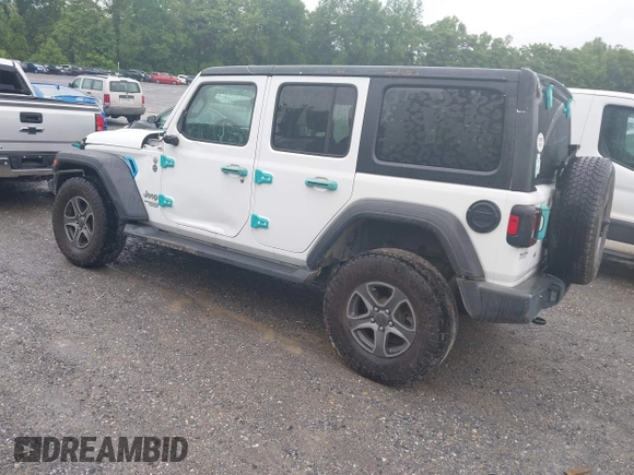 2019 Jeep Wrangler Unlimited Sport S with VIN 1C4HJXDG3KW504364, listed as a IAAI auction lot 42350748 with 109,524 mi miles and . Bid and sale history available at DreamBid. Image 3.