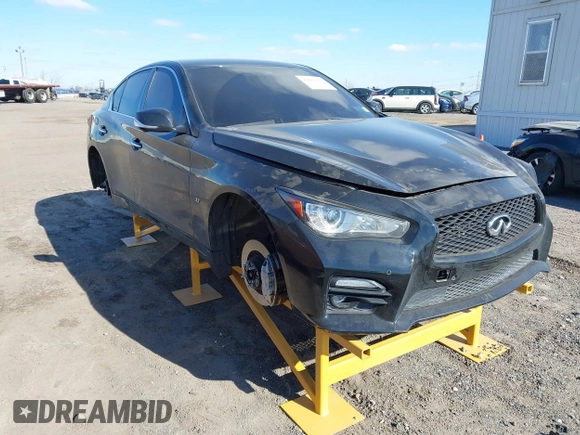 2015 Infiniti Q50 Premium with VIN JN1BV7AR6FM393586, listed as a IAAI auction lot 41683059 with 125,991 mi miles. Bid and sale history available at carsss.com. Image 1.