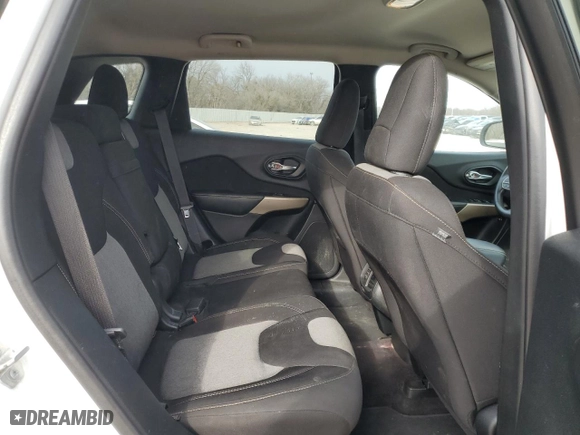2017 Jeep Cherokee Sport with VIN 1C4PJLAB8HW607320, listed as a Copart auction lot 89168975 with 129,298 mi miles and Salvage Title. Bid and sale history available at carsss.com. Image 12.
