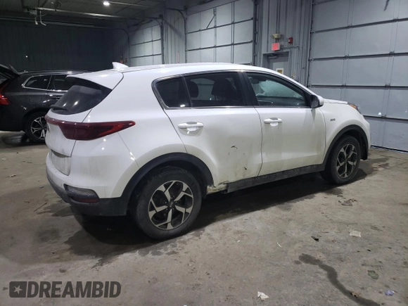 2020 Kia Sportage LX with VIN KNDPMCAC2L7736141, listed as a Copart auction lot 88645735 with 61,543 mi miles and Salvage Title. Bid and sale history available at DreamBid. Image 3.