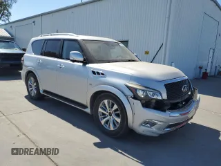 2015 Infiniti QX80 with VIN JN8AZ2NE4F9083791, listed as a Copart auction lot 72215874 with 82,691 mi miles and Salvage Title. Bid and sale history available at carsss.com. Image 4.