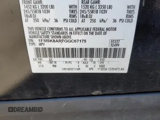 2016 Ford Police Interceptor Utility z VIN 1FM5K8AR7GGC67175, wystawiony jako Copart lot #48739075 z przebiegiem 192 281 mil mil oraz Czysty tytuł • Clean title. Historia ofert i sprzedaży dostępna na DreamBid. Obrazek 13.
