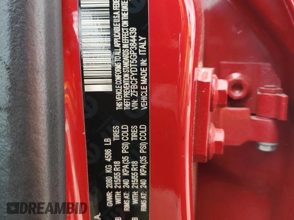 2016 FIAT 500X Lounge z VIN ZFBCFYDT5GP384439, wystawiony jako Copart lot #54545015 z przebiegiem 59 184 mil mil oraz Szkody całkowita. Historia ofert i sprzedaży dostępna na DreamBid. Obrazek 13.