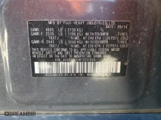 2015 Subaru Outback 2.5i Limited with VIN 4S4BSALC9F3237605, listed as a Copart auction lot 49994735 with 157,281 mi miles and Salvage Title. Bid and sale history available at carsss.com. Image 12.