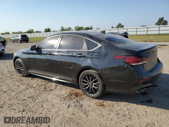 2019 Genesis G80 Sport with VIN KMHGN4JB6KU289917, listed as a Copart auction lot 75815714 with 45,346 mi miles and Salvage Title. Bid and sale history available at DreamBid. Image 2.