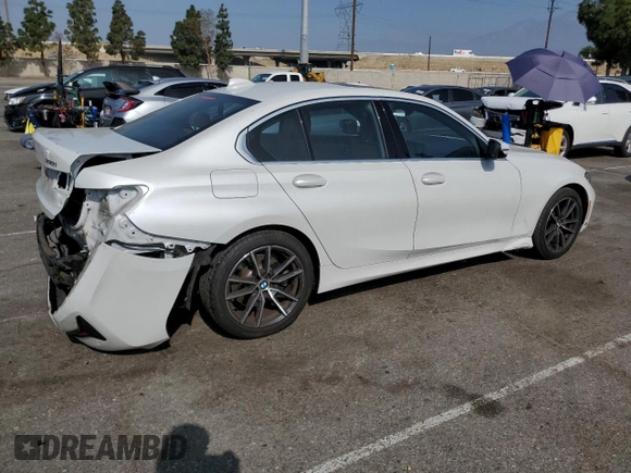 2020 BMW 3 Series 330i with VIN WBA5R1C01LFH42423, listed as a Copart auction lot 54194495 with 50,688 mi miles and Salvage Title. Bid and sale history available at carsss.com. Image 3.