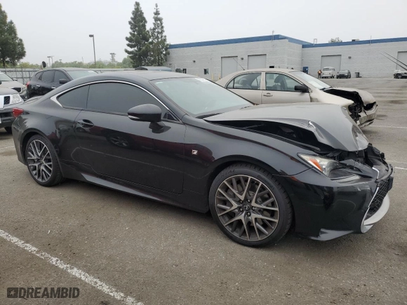 2016 Lexus RC 350 with VIN JTHHE5BC7G5014398, listed as a Copart auction lot 75548674 with 122,106 mi miles and Salvage Title. Bid and sale history available at carsss.com. Image 4.