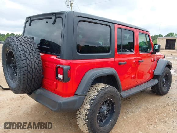 2020 Jeep Wrangler Unlimited Sport S z VIN 1C4HJXDN7LW281357, wystawiony jako IAAI lot #42363990 z przebiegiem 69 068 mil mil oraz . Historia ofert i sprzedaży dostępna na DreamBid. Obrazek 4.