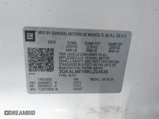 2019 GMC Terrain SLE with VIN 3GKALMEV9KL214535, listed as a IAAI auction lot 41603886 with 101,008 mi miles. Bid and sale history available at carsss.com. Image 9.