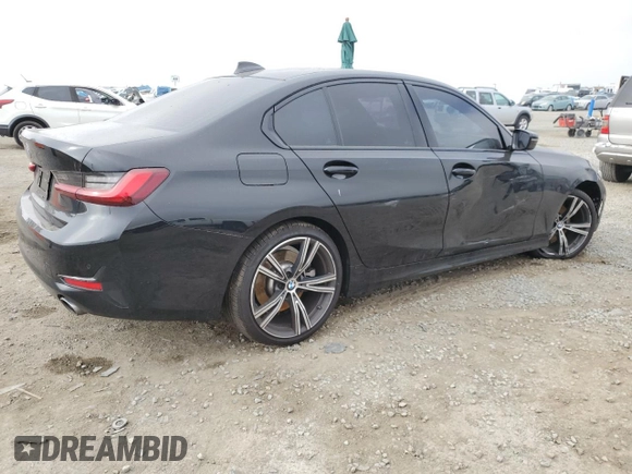 2022 BMW 3 Series 330i with VIN 3MW5R1J06N8C45380, listed as a Copart auction lot 50214105 with 49,995 mi miles and Salvage Title. Bid and sale history available at carsss.com. Image 3.