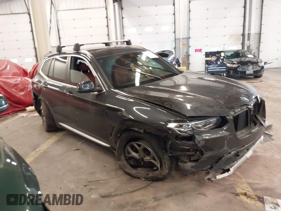 2022 BMW X3 xDrive30i with VIN 5UX53DP09N9K75829, listed as a IAAI auction lot 41646561 with Not Provided miles and . Bid and sale history available at DreamBid. Image 1.