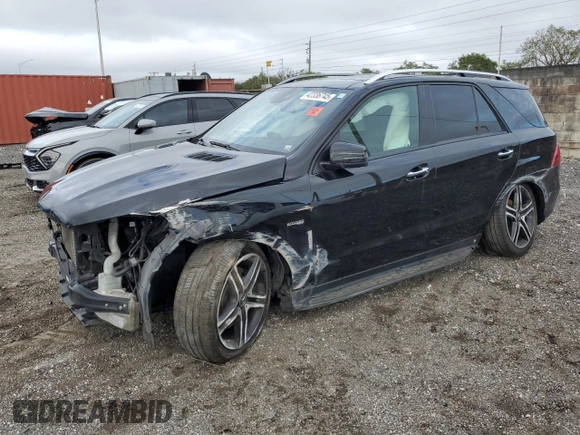 2018 Mercedes-Benz GLE 43 AMG with VIN 4JGDA6EB1JB119768, listed as a Copart auction lot 42336745 with 109,828 mi miles and Salvage Title. Bid and sale history available at DreamBid. Image 1.