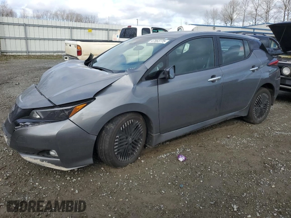 2024 Nissan LEAF SV PLUS with VIN 1N4CZ1CV0RC550736, listed as a Copart auction lot 47863775 with 7,423 mi miles and Salvage Title. Bid and sale history available at carsss.com. Image 1.