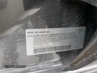 2023 Audi S3 Prestige z VIN WAUJ3DGY5PA099401, wystawiony jako Copart lot #43055445 z przebiegiem 16 731 mil mil oraz Szkoda całkowita • Salvage title. Historia ofert i sprzedaży dostępna na DreamBid. Obrazek 12.