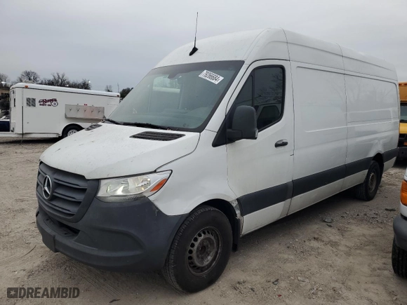 2021 Mercedes-Benz Sprinter Cargo Van with VIN W1Y4DCHY2MT050139, listed as a Copart auction lot 79266684 with 459,201 mi miles and Salvage Title. Bid and sale history available at carsss.com. Image 1.