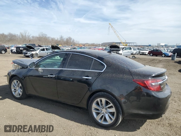 2014 Buick Regal Premium I with VIN 2G4GN5EX0E9166742, listed as a Copart auction lot 49538085 with 104,739 mi miles and Salvage Title. Bid and sale history available at DreamBid. Image 2.