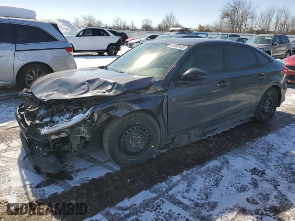 2022 Honda Civic Sedan Sport with VIN 2HGFE2F57NH119016, listed as a Copart auction lot 47382465 with 91,397 mi miles and Salvage Title. Bid and sale history available at carsss.com. Image 1.