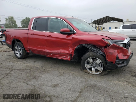 2025 Honda Ridgeline RTL z VIN 5FPYK3F57SB023210, wystawiony jako Copart lot #53093665 z przebiegiem 898 mil mil oraz Szkoda całkowita • Salvage title. Historia ofert i sprzedaży dostępna na DreamBid. Obrazek 4.