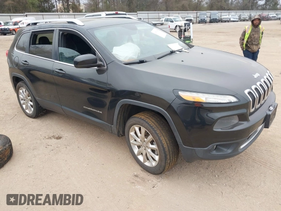 2014 Jeep Cherokee Limited with VIN 1C4PJLDSXEW279356, listed as a IAAI auction lot 41533158 with 115,117 mi miles. Bid and sale history available at carsss.com. Image 1.