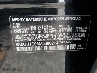 2021 BMW X2 xDrive28i with VIN WBXYJ1C06M5S80214, listed as a Copart auction lot 67921564 with 45,056 mi miles and Salvage Title. Bid and sale history available at carsss.com. Image 14.