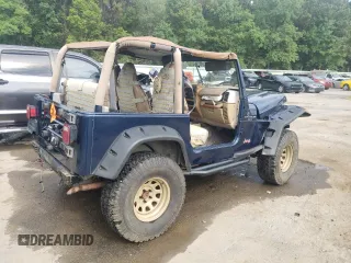 2000 Jeep Wrangler Sport with VIN 1J4FA49S0YP770943, listed as a Copart auction lot 68615524 with 165,377 mi miles and Salvage Title. Bid and sale history available at carsss.com. Image 3.
