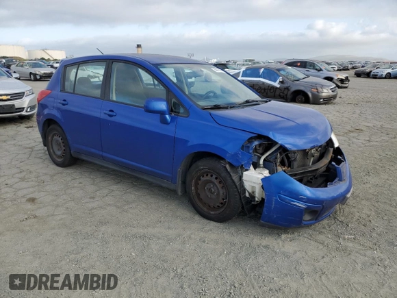 2009 Nissan Versa S with VIN 3N1BC13E19L414565, listed as a Copart auction lot 54275475 with 105,257 mi miles and Salvage Title. Bid and sale history available at DreamBid. Image 4.