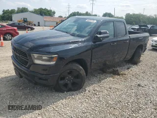 2019 Ram 1500 Big Horn with VIN 1C6SRFBT3KN586280, listed as a Copart auction lot 60535735 with 99,522 mi miles and Salvage title. Bid and sale history available at DreamBid. Image 1.