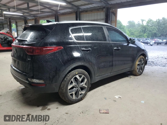 2021 Kia Sportage EX with VIN KNDPN3AC3M7844248, listed as a Copart auction lot 59754705 with 93,539 mi miles and Salvage title. Bid and sale history available at DreamBid. Image 3.