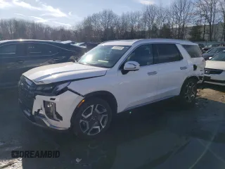2024 Hyundai Palisade Limited z VIN KM8R5DGEXRU718044, wystawiony jako Copart lot #46955435 z przebiegiem 10 995 mil mil oraz Szkoda całkowita • Salvage title. Historia ofert i sprzedaży dostępna na DreamBid. Obrazek 1.