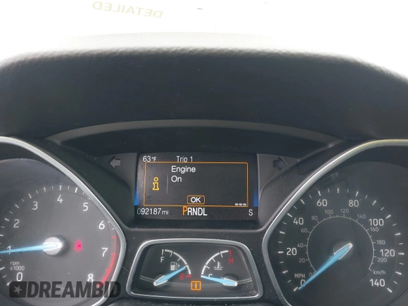 2017 Ford Focus SE with VIN 1FADP3F28HL235303, listed as a IAAI auction lot 42487766 with 92,187 mi miles and . Bid and sale history available at DreamBid. Image 7.