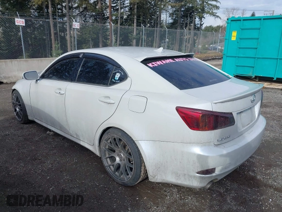 2009 Lexus IS 250 with VIN JTHBK262492086307, listed as a IAAI auction lot 41675744 with 145,640 mi miles. Bid and sale history available at carsss.com. Image 3.